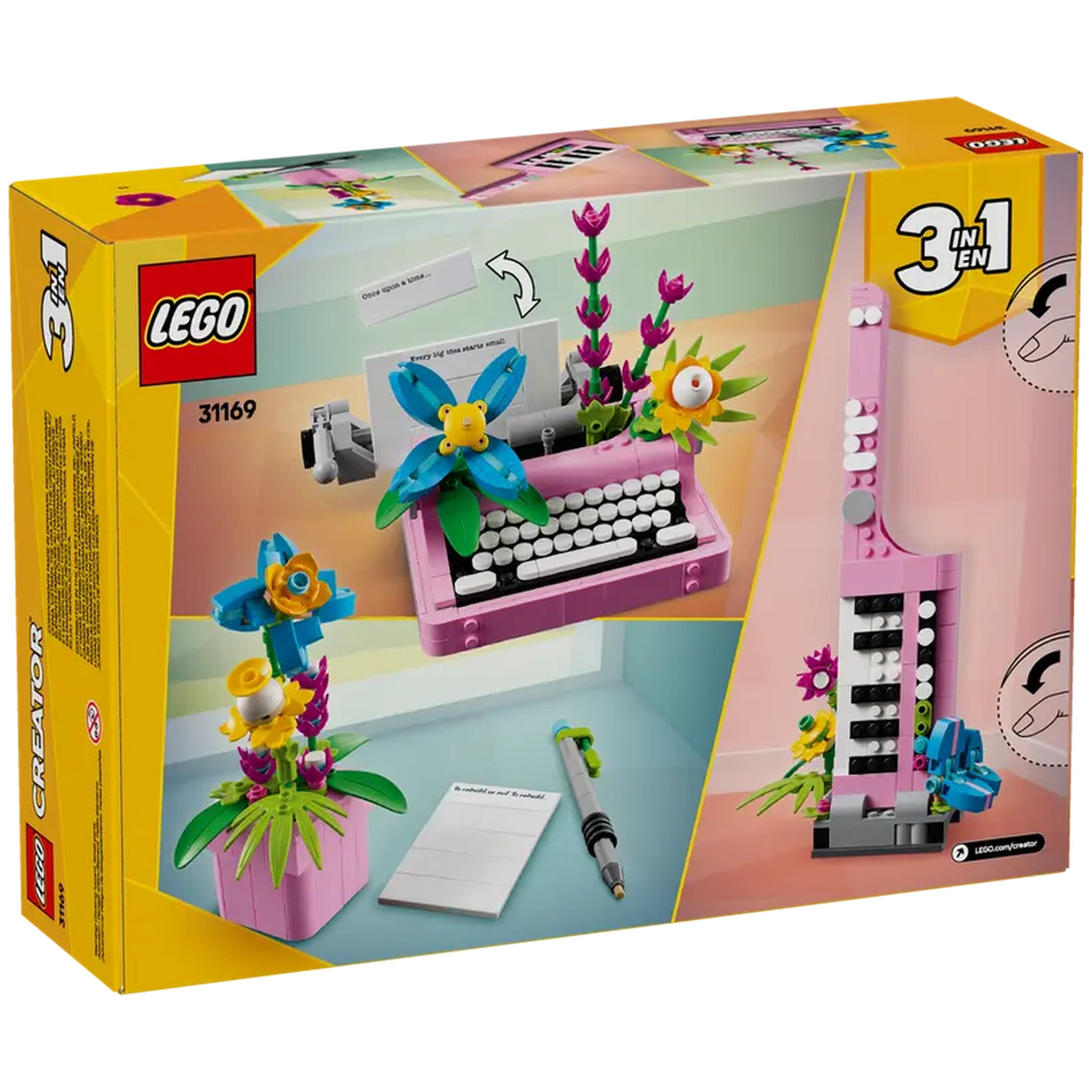 Lego - Creator - Typewriter with Flowers - Construction Set Toys