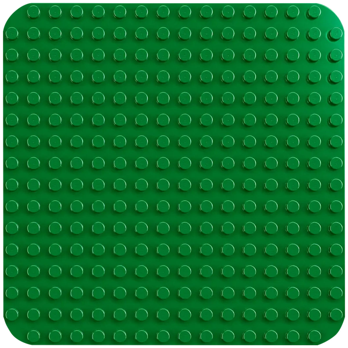 LEGO® DUPLO® Green Building Plate, a 16x16 stud square baseplate in vibrant green, perfect for young builders' creative projects.