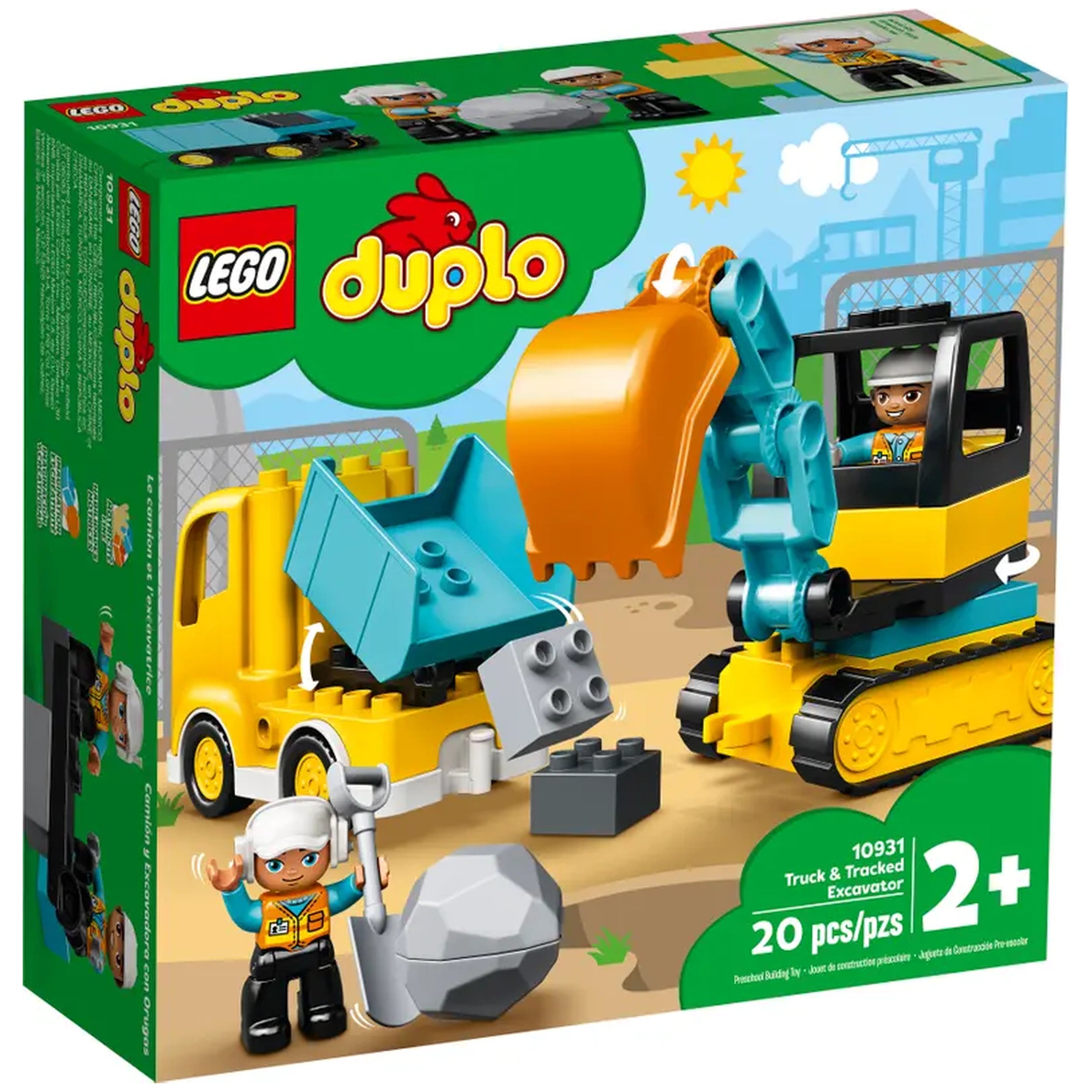 Lego - Duplo - Truck & Tracked Excavator - Construction Set Toys