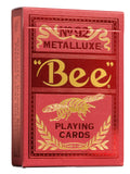 Bicycle Bee Metalluxe Playing Cards - Red Foil Diamond Back