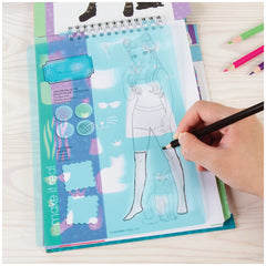 Make It Real - Carnet de croquis de mode Pretty Kitty - Loisirs créatifs