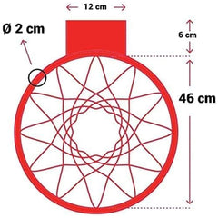 Mandelli - Basketball Hoop With 46 cm Net - Sports Toys