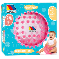 Molto - Playsense Balle Sensorielle 20cm Rose - Jouets d'Activité pour Bébé