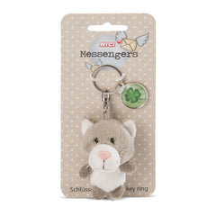 NICI - Key-Ring-Cat-With-Shamrock-Pendant-Action-Toy-Figures