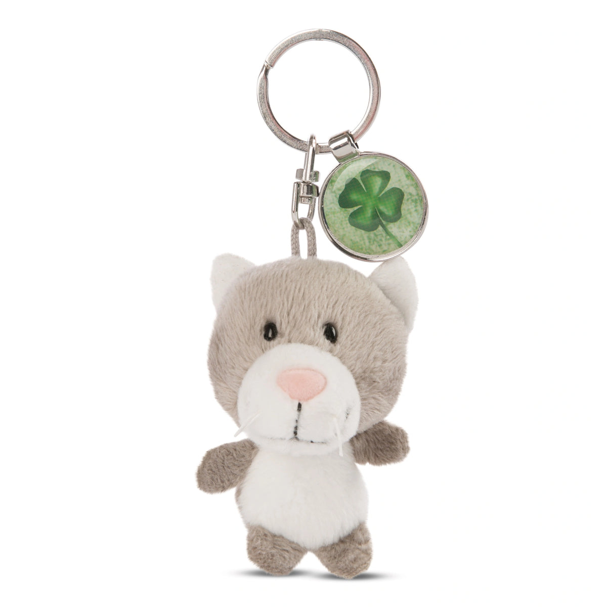 NICI - Key-Ring-Cat-With-Shamrock-Pendant-Action-Toy-Figures