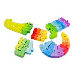 New Classic Toys - Alphabet Puzzle - Crocodile - Educational Toys