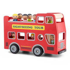 New Classic Toys - City Tour Bus With 9 Play Figures - Play Vehicles
