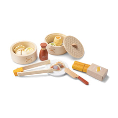 New Classic Toys - Pretend Professions - Wooden Dim Sum Play Food Set - 3+ Yrs - Educational Play