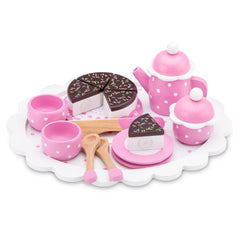 New Classic Toys - Theeset met Snijtaart - Roze - Doen alsof Beroepen & Rollenspel