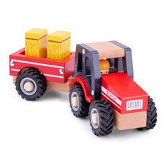 New Classic Toys - Tractor With Trailer - Hay Stacks - Play Vehicles