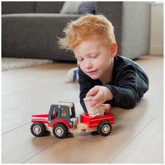 New Classic Toys - Tractor With Trailer - Hay Stacks - Play Vehicles