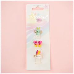 Nice - Ensemble de 3 bagues Spring Party - Bijoux