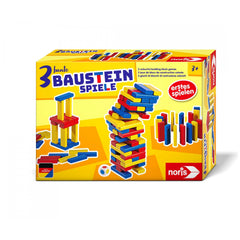 Noris - 3 colorful building block games - Board Games - International Edition - Board Games