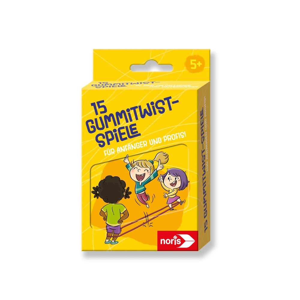 Noris - Outdoor Play Equipment - 15 Rubber Twist Games - Neon Elastic - 5+ Yrs