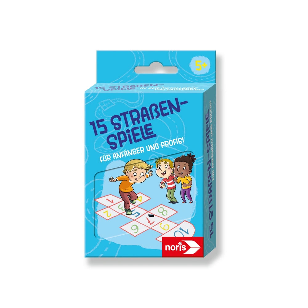 Noris - Gartenspielzeug - 15 Straßen-Spiele-Set - Tragbare Dose - 5+ Jahre