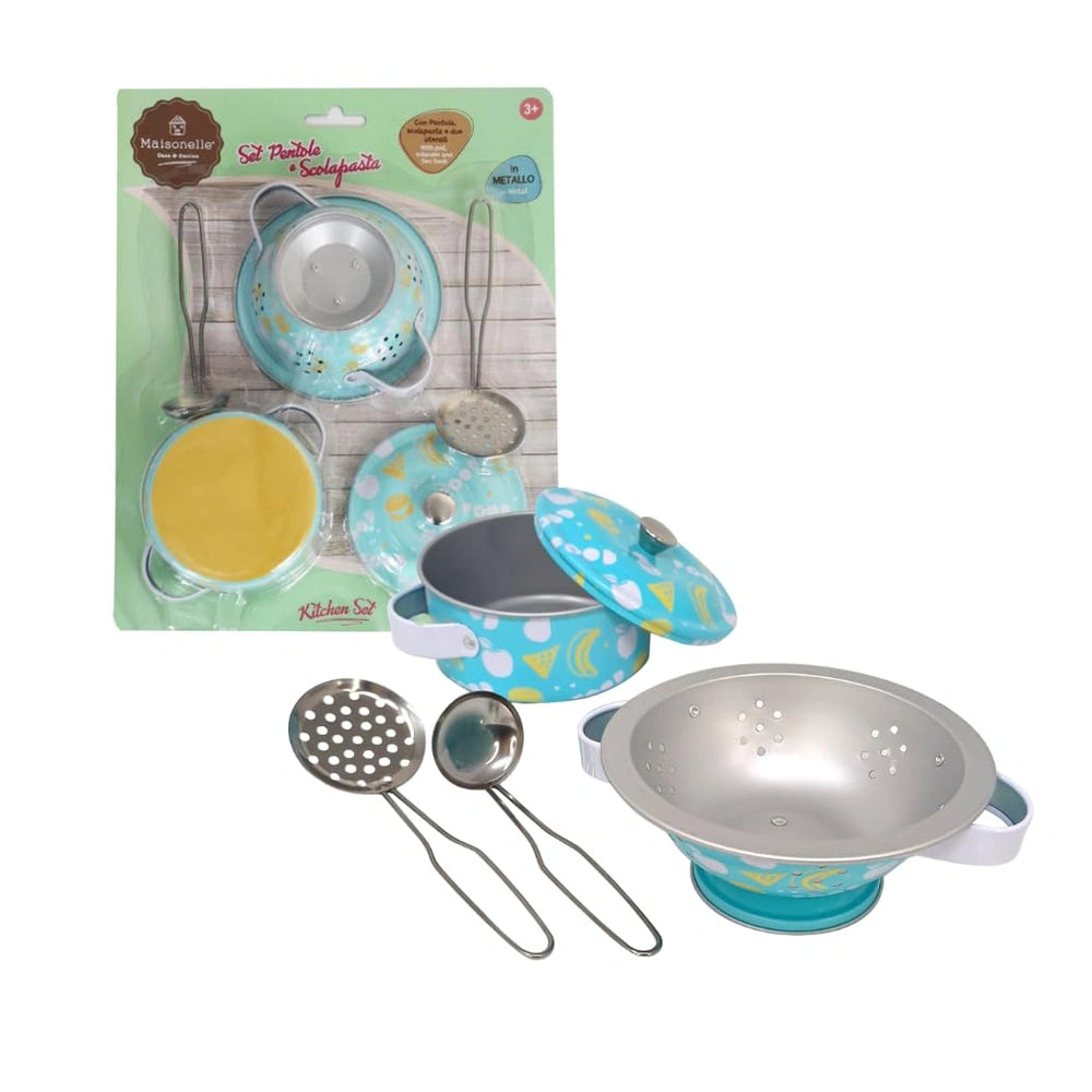 ODS - Pretend Professions - Maisonelle Metal Cookware Set - Blue - 3 Years