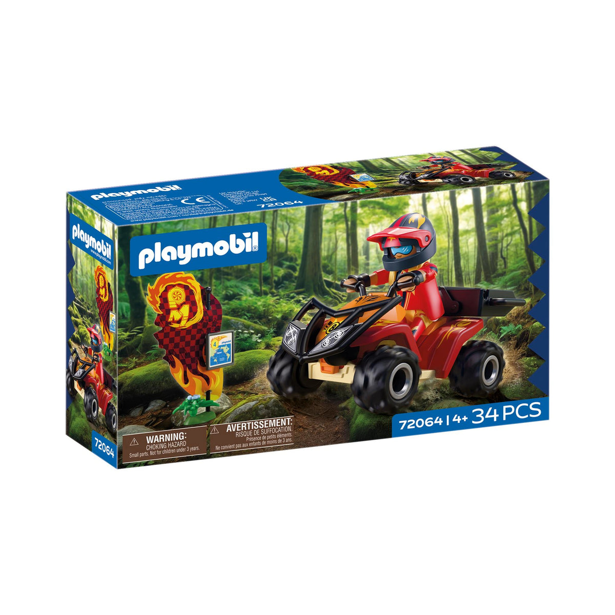 PLAYMOBIL - Quad Tout Terrain - Jeux de Jouets - +4 - Aventure - 72064 - 80772064