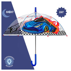 Perletti - Rain Umbrellas - Racing Car Umbrella - Windproof - 3-6 Yrs