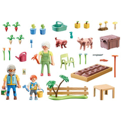 Playmobil Country Idyllic Vegetable Garden At The Grandparents - 71443