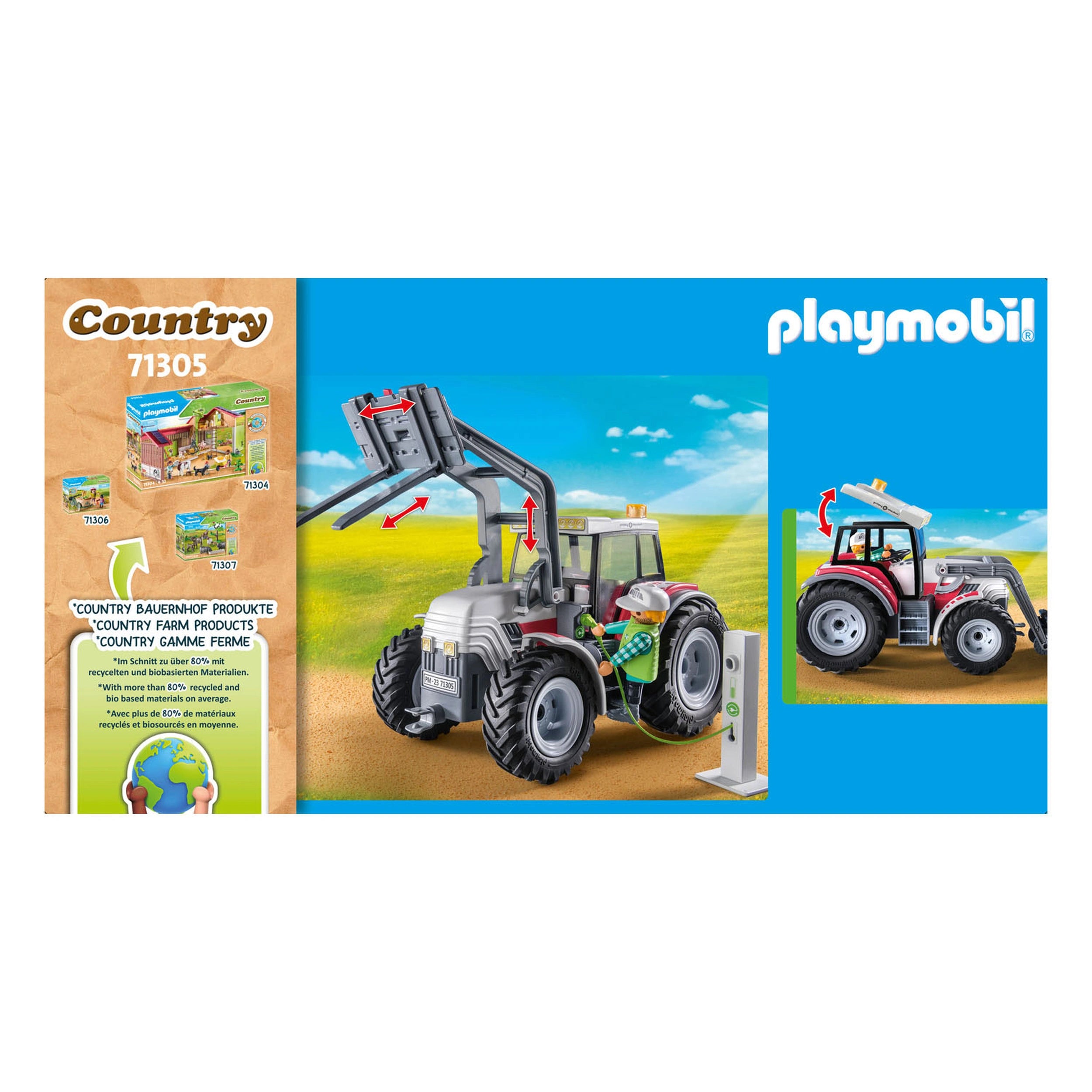 Playmobil Country Large Tractor With Accessories - 71305