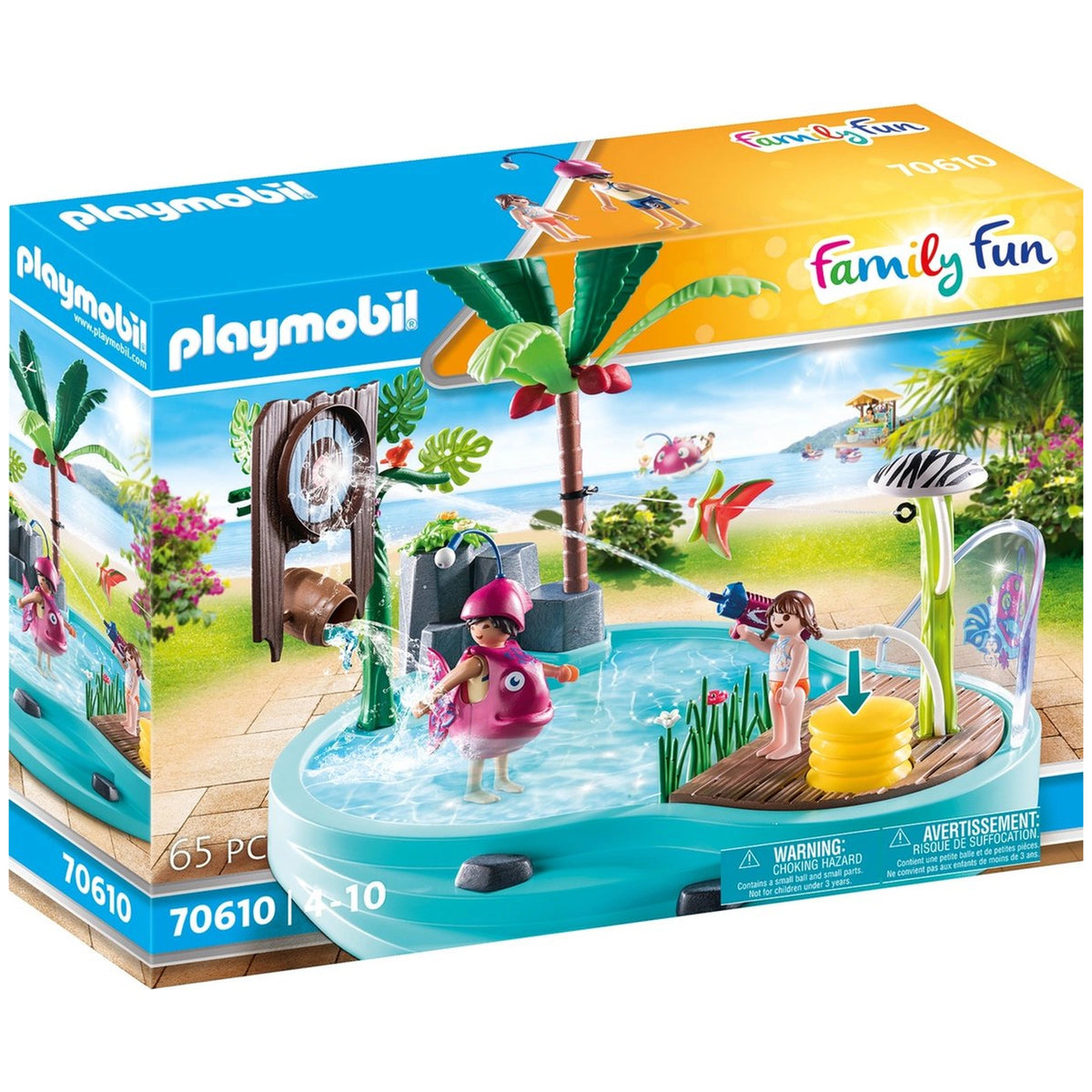 Playmobil Family Fun Swimming Pool With Water Splash - 70610