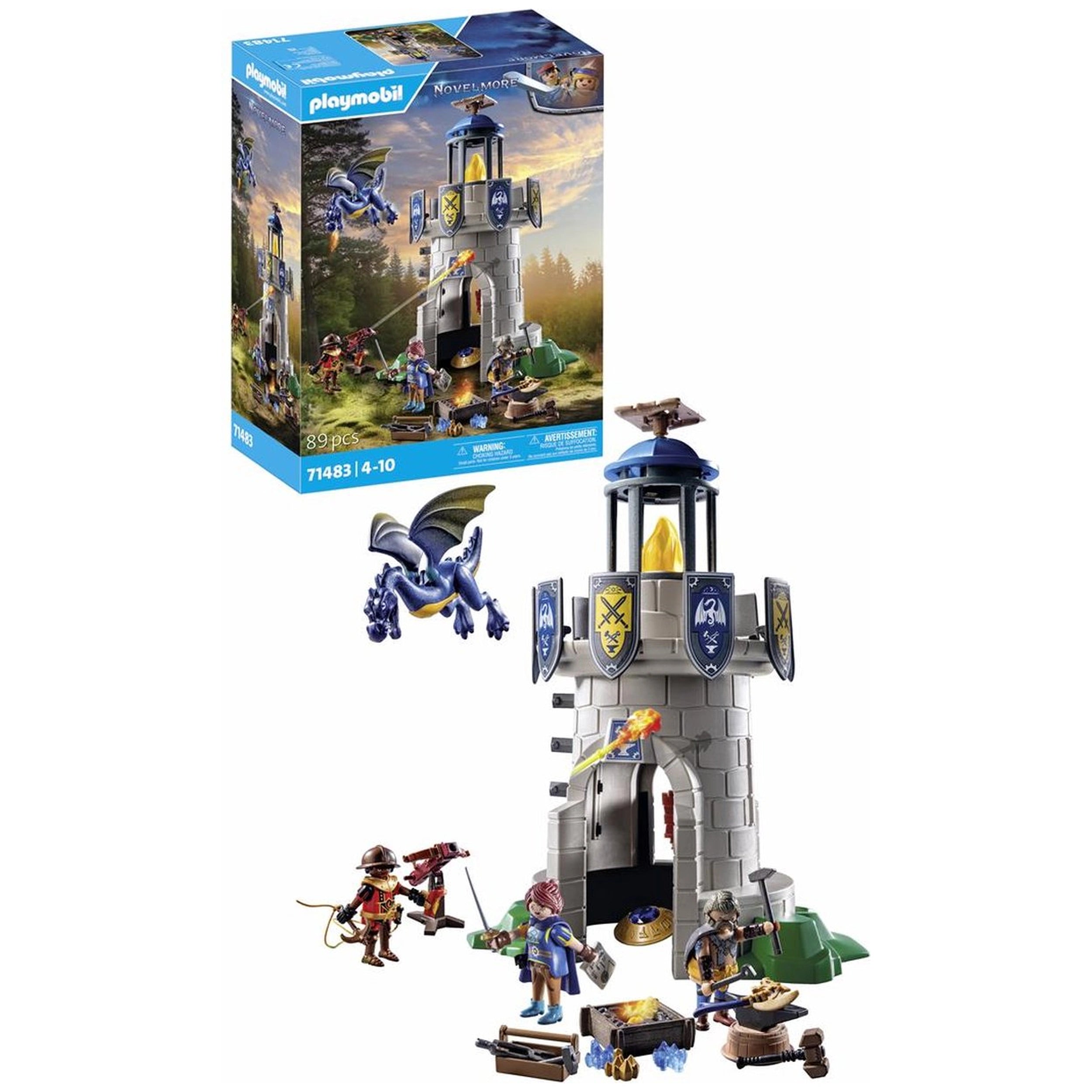 Playmobil Novelmore Knight'S Tower With Blacksmith And Dragon - 71483