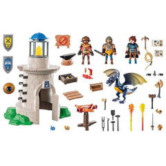 Playmobil Novelmore Knight'S Tower With Blacksmith And Dragon - 71483