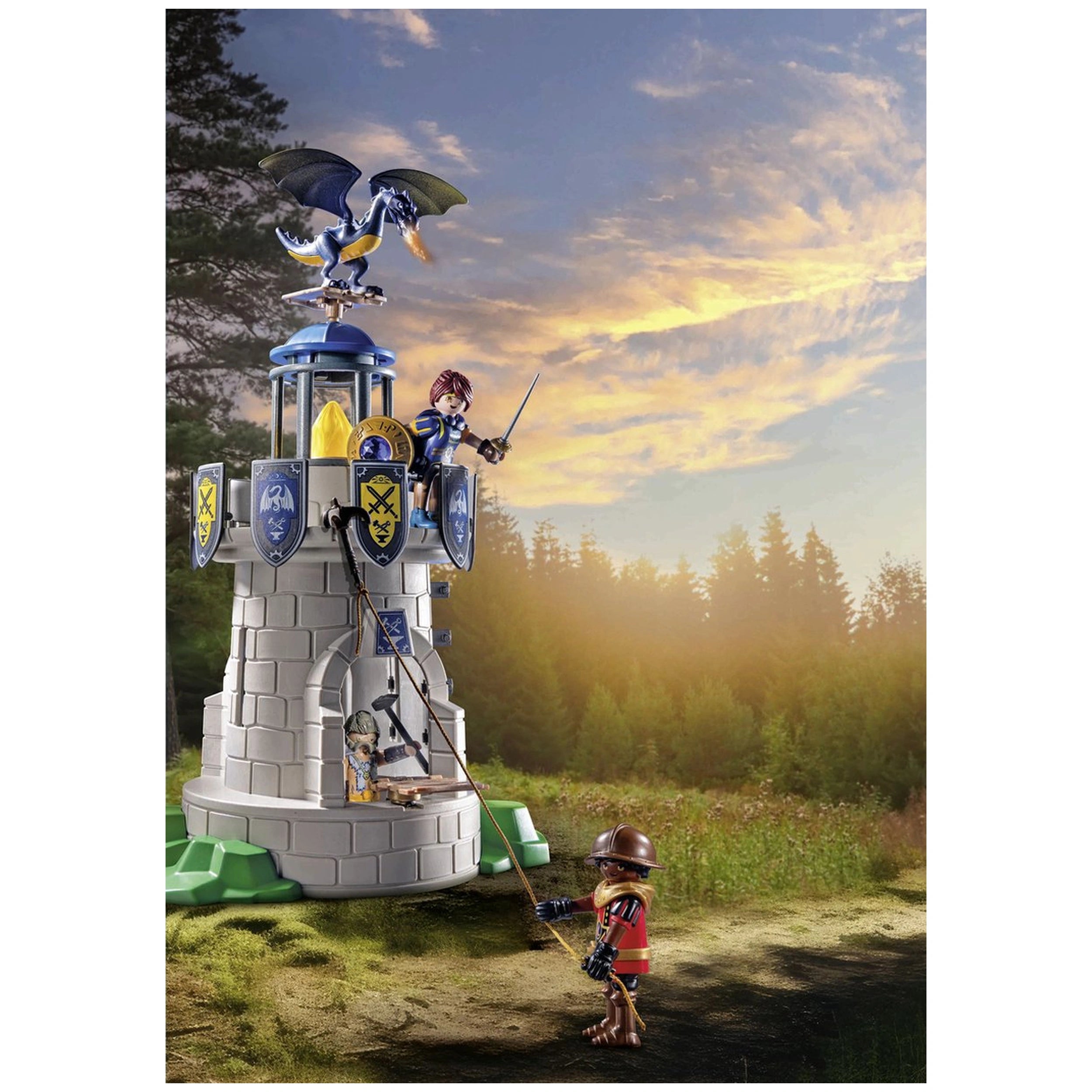 Playmobil Novelmore Knight'S Tower With Blacksmith And Dragon - 71483