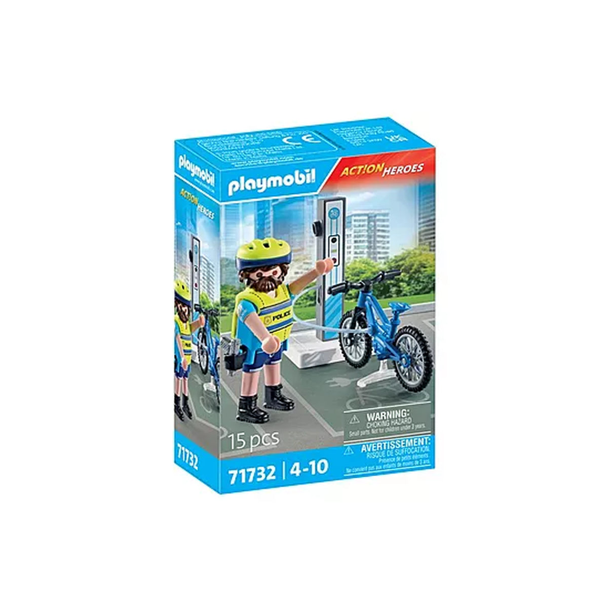Playmobil - Vélo de police - Patrouille - Jeux de construction