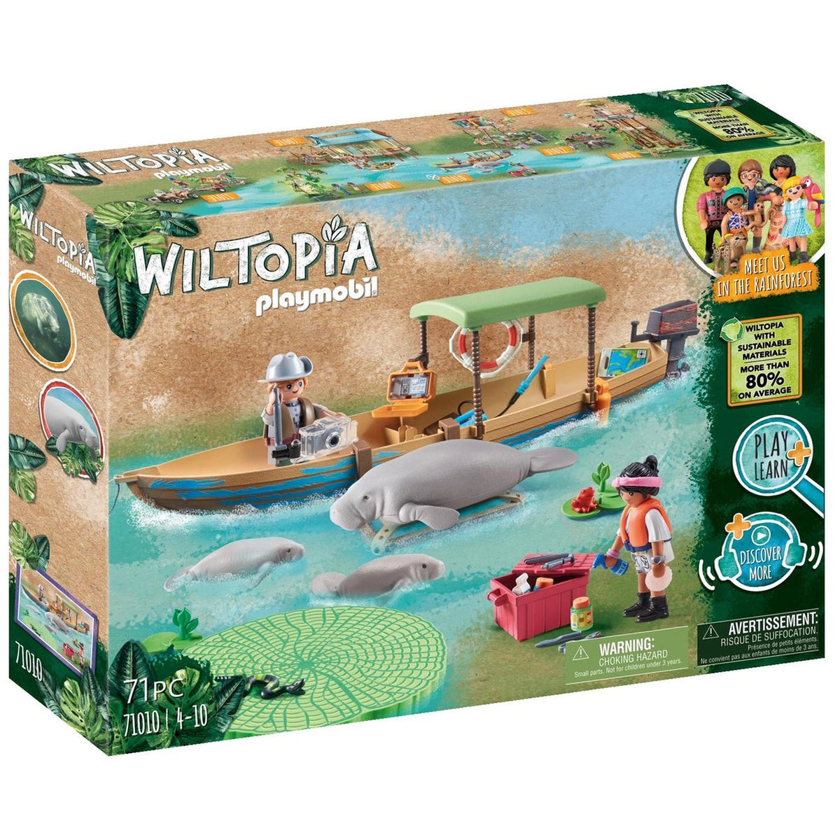 Playmobil Wiltopia Boat Trip To The Manatees - 71010