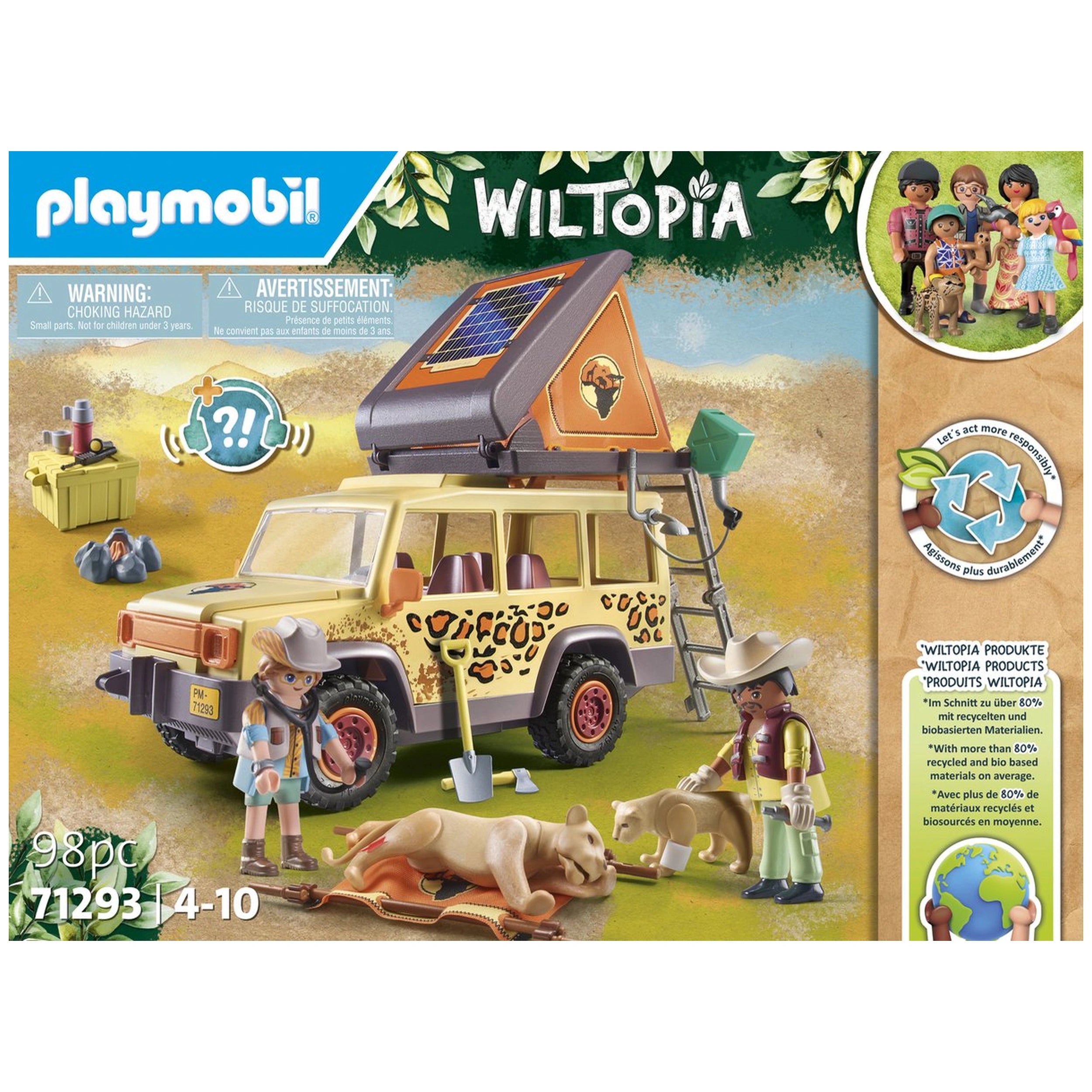 Playmobil Wiltopia With The Off-Road Vehicle At The Lions - 7129