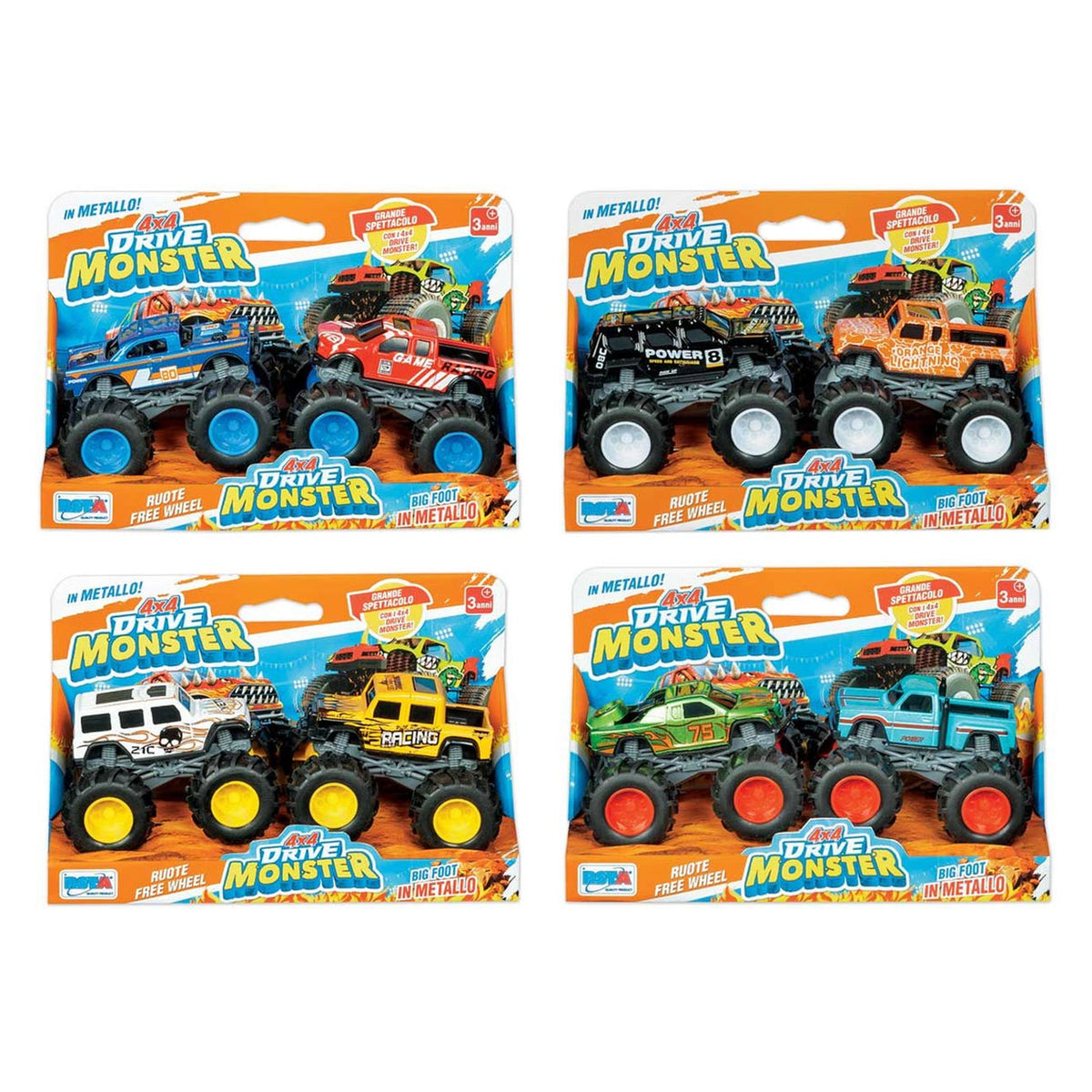 RS Toys - Monster Truck 4x4 Drive Monster in Metal - Play Vehicles