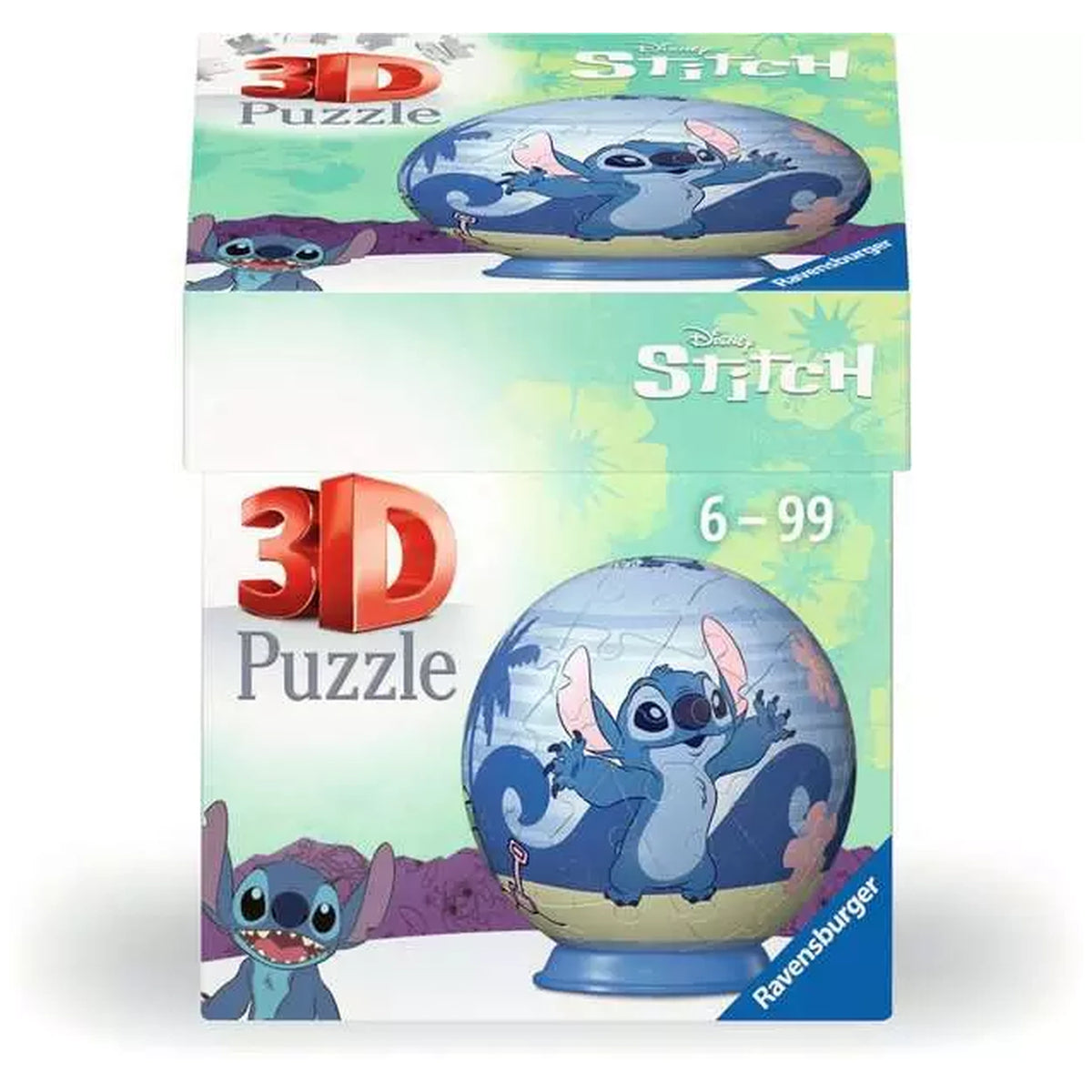 Ravensburger - 3D-Puzzle-Ball-Disney-Stitch-Action-Toy-Figures
