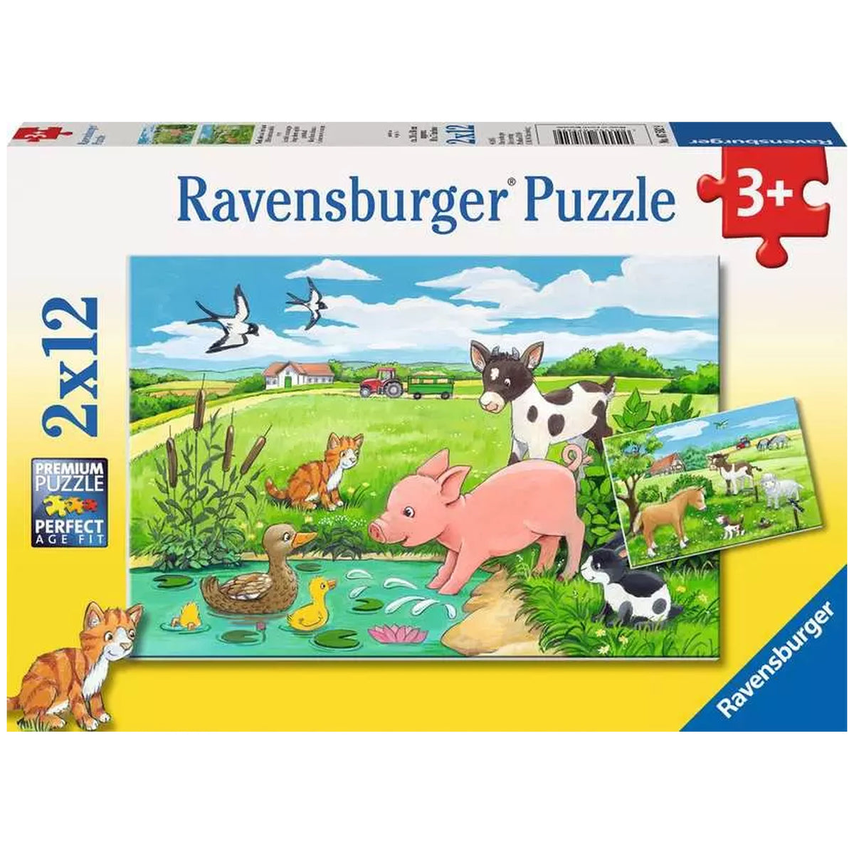 Ravensburger - Animal Children In The Country - 2x12 Pieces - Puzzles