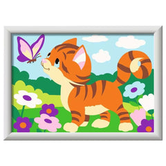 Ravensburger - Arts Crafts - CreArt Curious Kitten Painting Kit - 7 Years - Creativity Development