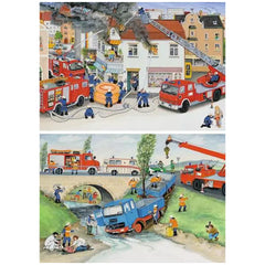 Ravensburger - At The Fire Department - 2x24 Pieces - Puzzles