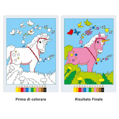 Ravensburger - CreArt-Creative-Colouring-Book-Magic-Ponies - Arts-Crafts