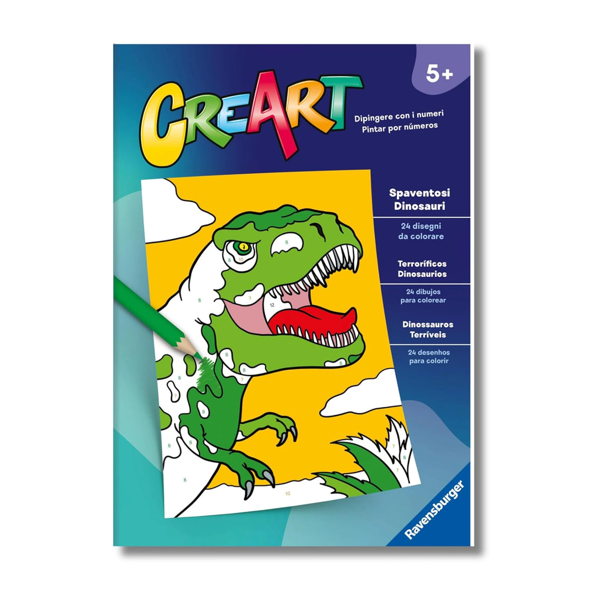 Ravensburger - CreArt-Creatief-Kleurboek-Verschrikkelijke-Dinosaurussen - Kunst-En-Handwerk