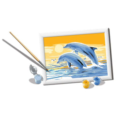 Ravensburger - Creart Delightful Dolphins - Painting By Numbers - Arts & Crafts