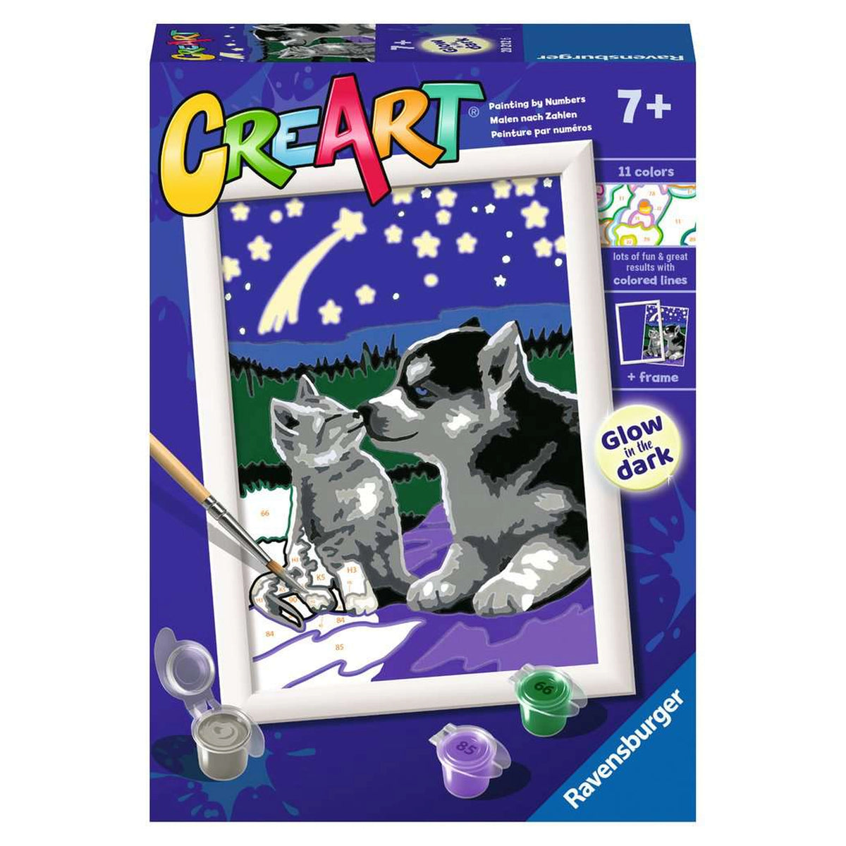 Ravensburger - Creart Puppies Under The Stars - Painting By Numbers - Arts & Crafts