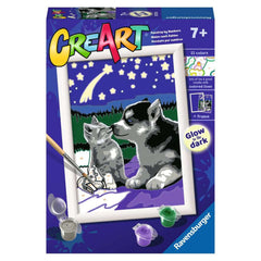 Ravensburger - Creart Puppies Under The Stars - Painting By Numbers - Arts & Crafts