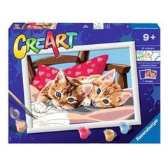 Ravensburger - Creart Two Cuddly Cats - Painting By Numbers - Arts & Crafts