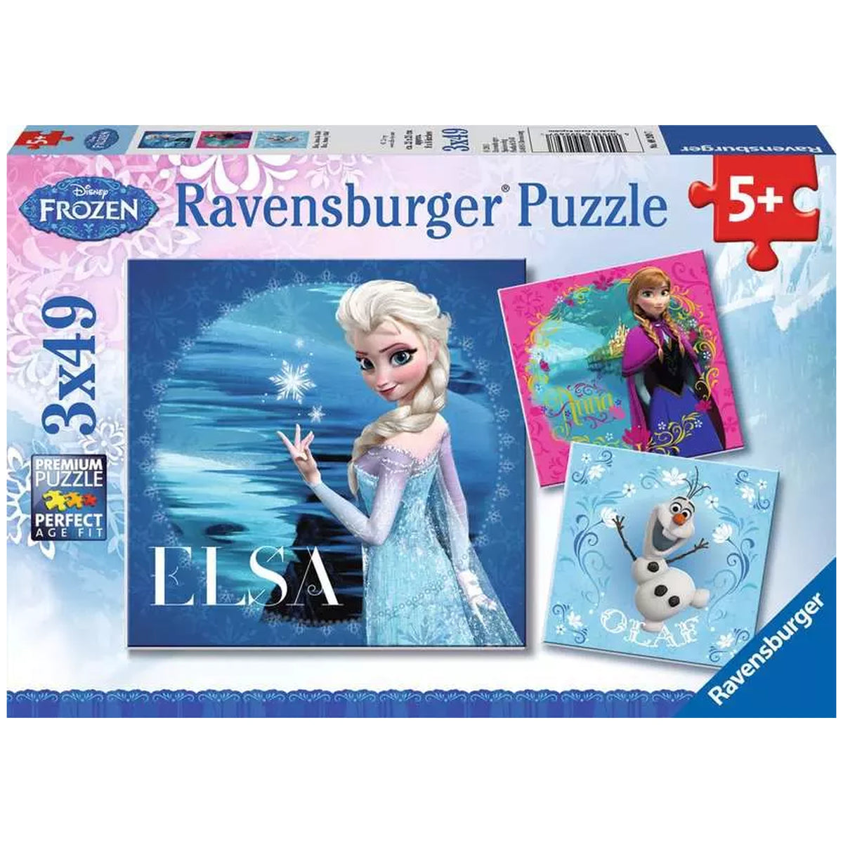 Ravensburger - Frozen - Elsa Anna And Olaf - 3x49 Pieces - Puzzles