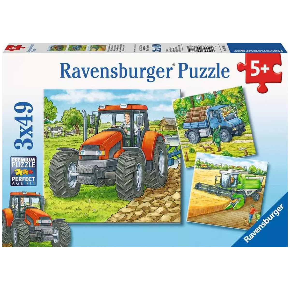 Ravensburger - Large Agricultural Machinery - 3x49 Pieces - Puzzles