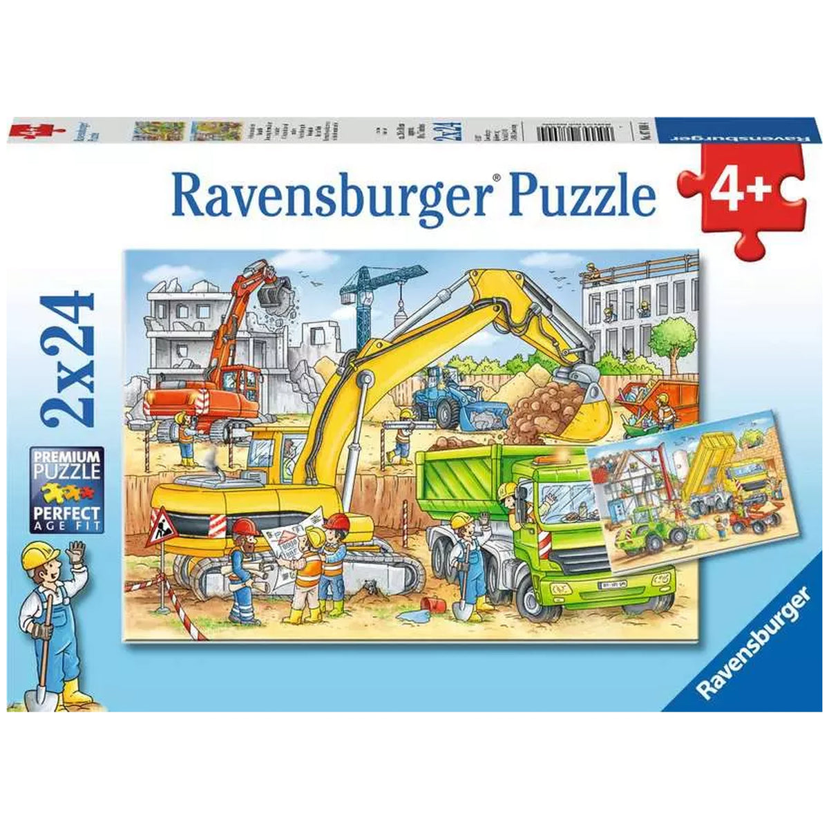 Ravensburger - Lots To Do On The Construction Site - 2x24 Pieces - Puzzles
