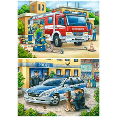 Ravensburger - Police And Fire Brigade - 2x12 Pieces - Puzzles