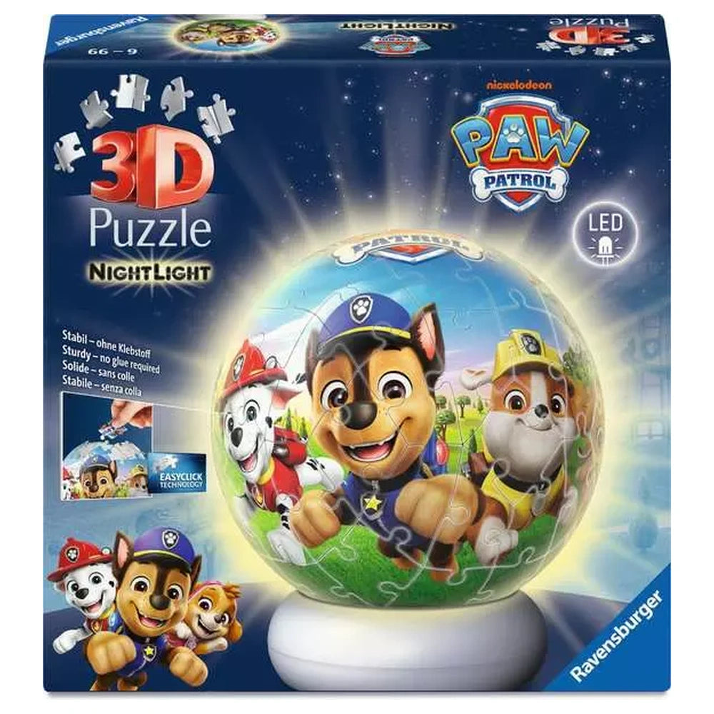 Ravensburger - Puzzles - PAW Patrol 3D Puzzle-Ball Night Light - 6-99 Years - Educational Play