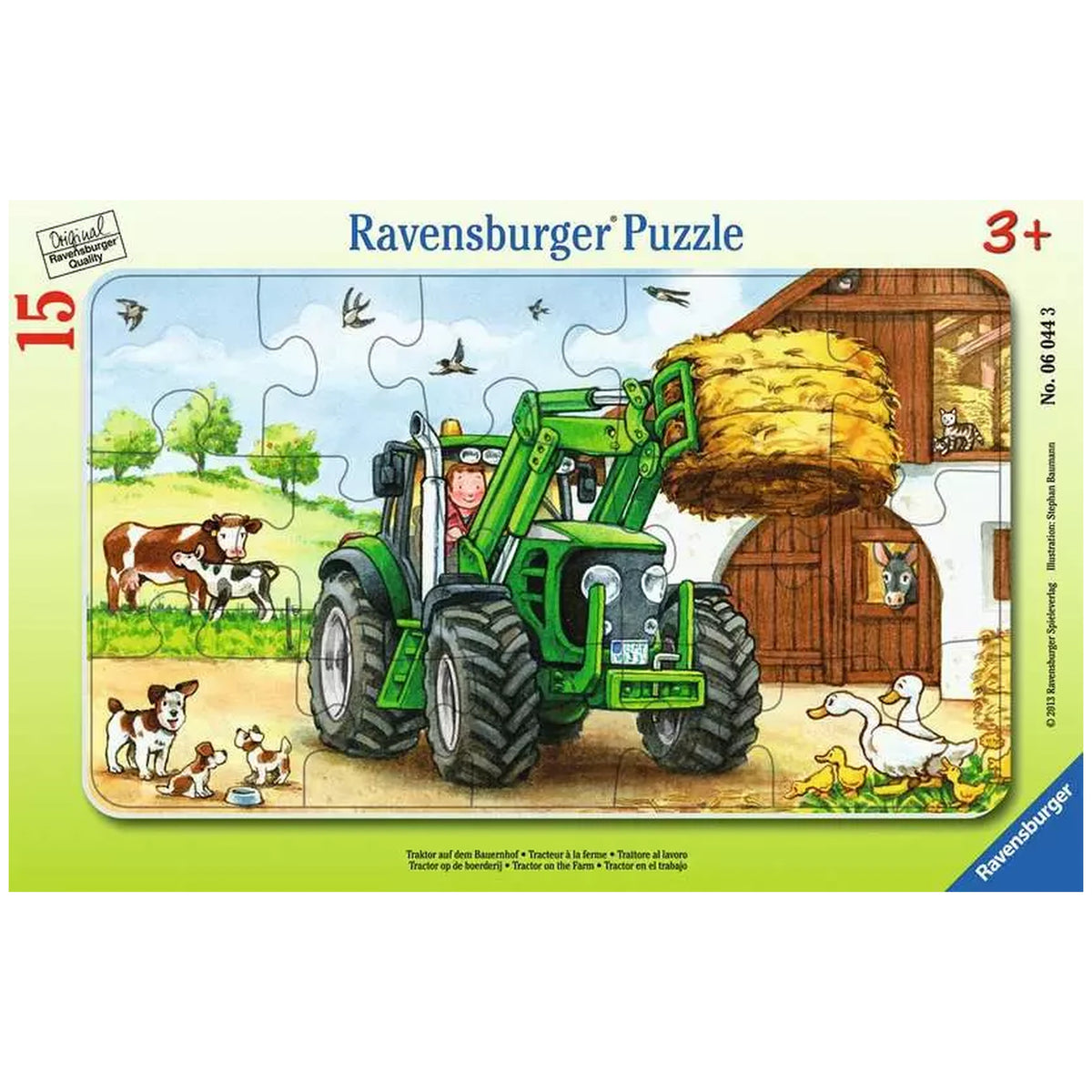Ravensburger - Tractor On The Farm - 15 Pieces - Puzzles