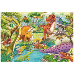 SCHMIDT SPIELE - Dinosaurier Spaß 3x24 Teile Kinderpuzzles - Puzzles