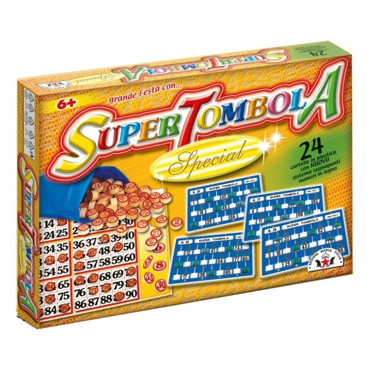 STELLA - Super Tombola Special 24 Cartelle con Finestrella - Board Games